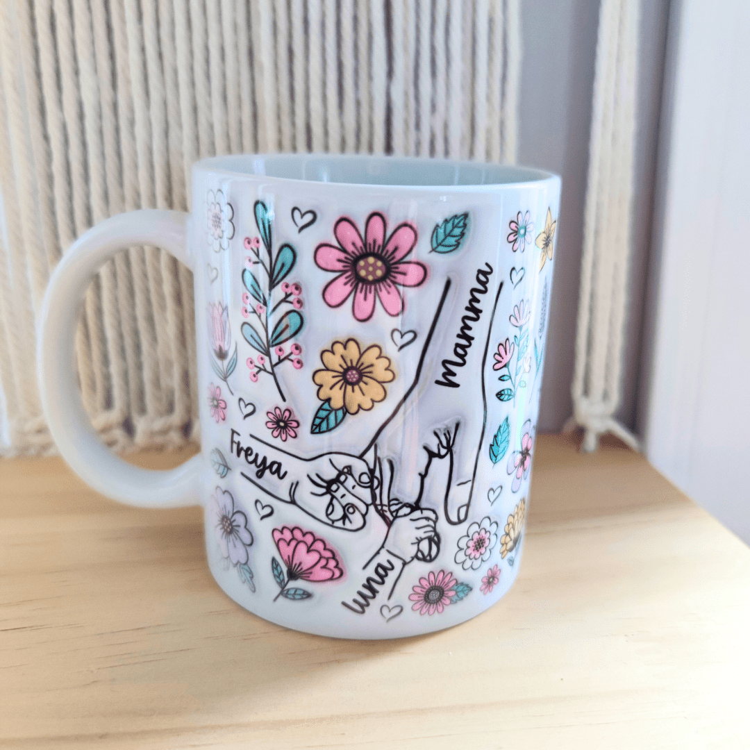 Mugg till mamma/mormor/farmor | Personlig mugg - Fluflu Handgjorda Smycken & Design