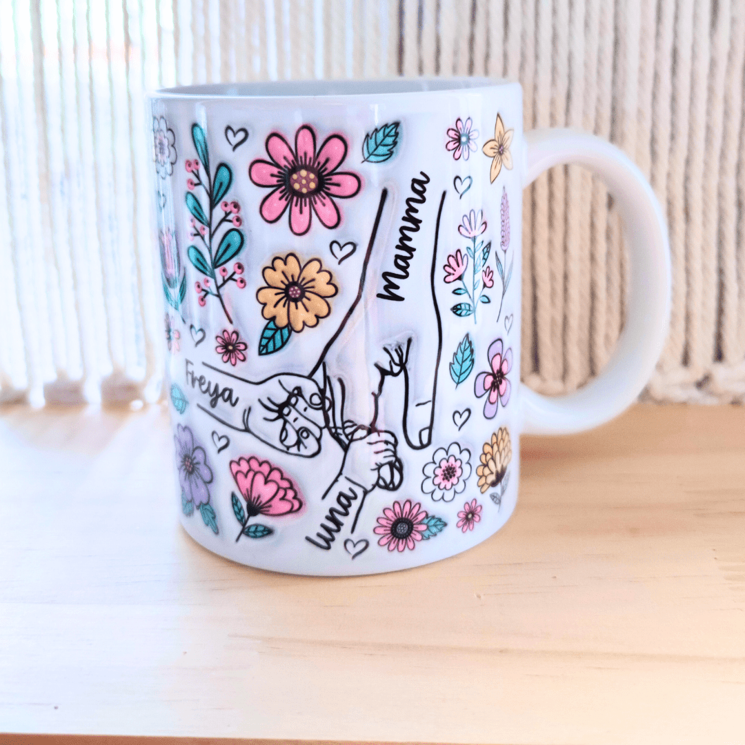 Mugg till mamma/mormor/farmor | Personlig mugg - Fluflu Handgjorda Smycken & Design
