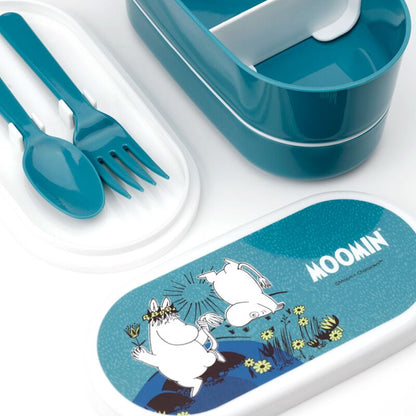 Mumin Staplad Bento Lunchlåda med Gaffel & Sked - Fluflu Handgjorda Smycken & Design