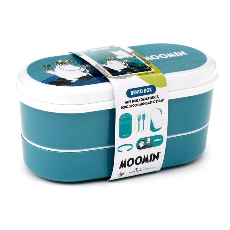 Mumin Staplad Bento Lunchlåda med Gaffel & Sked - Fluflu Handgjorda Smycken & Design