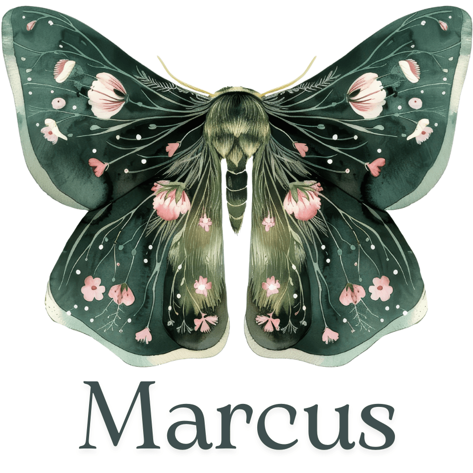 Nattfjäril mugg | Personlig mugg med namn - Fluflu Handgjorda Smycken & Design