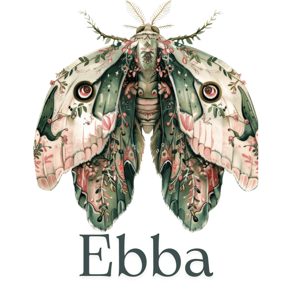 Nattfjäril mugg | Personlig mugg med namn - Fluflu Handgjorda Smycken & Design