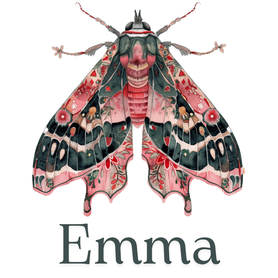 Nattfjäril mugg | Personlig mugg med namn - Fluflu Handgjorda Smycken & Design