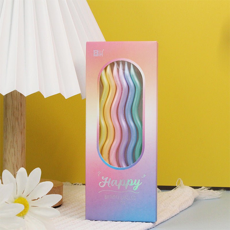 Pastellfärgade födelsedagsljus i olika designer - Fluflu Handgjorda Smycken & Design