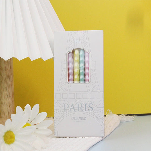 Pastellfärgade födelsedagsljus i olika designer - Fluflu Handgjorda Smycken & Design