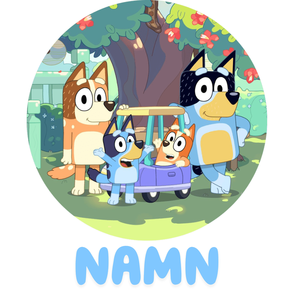 Personlig Bluey - mugg | Personlig mugg med namn - Fluflu Handgjorda Smycken & Design