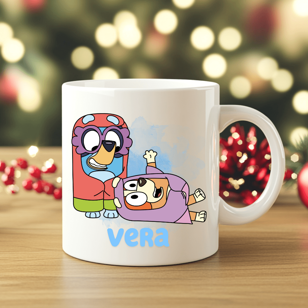 Personlig Bluey - mugg | Personlig mugg med namn - Fluflu Handgjorda Smycken & Design