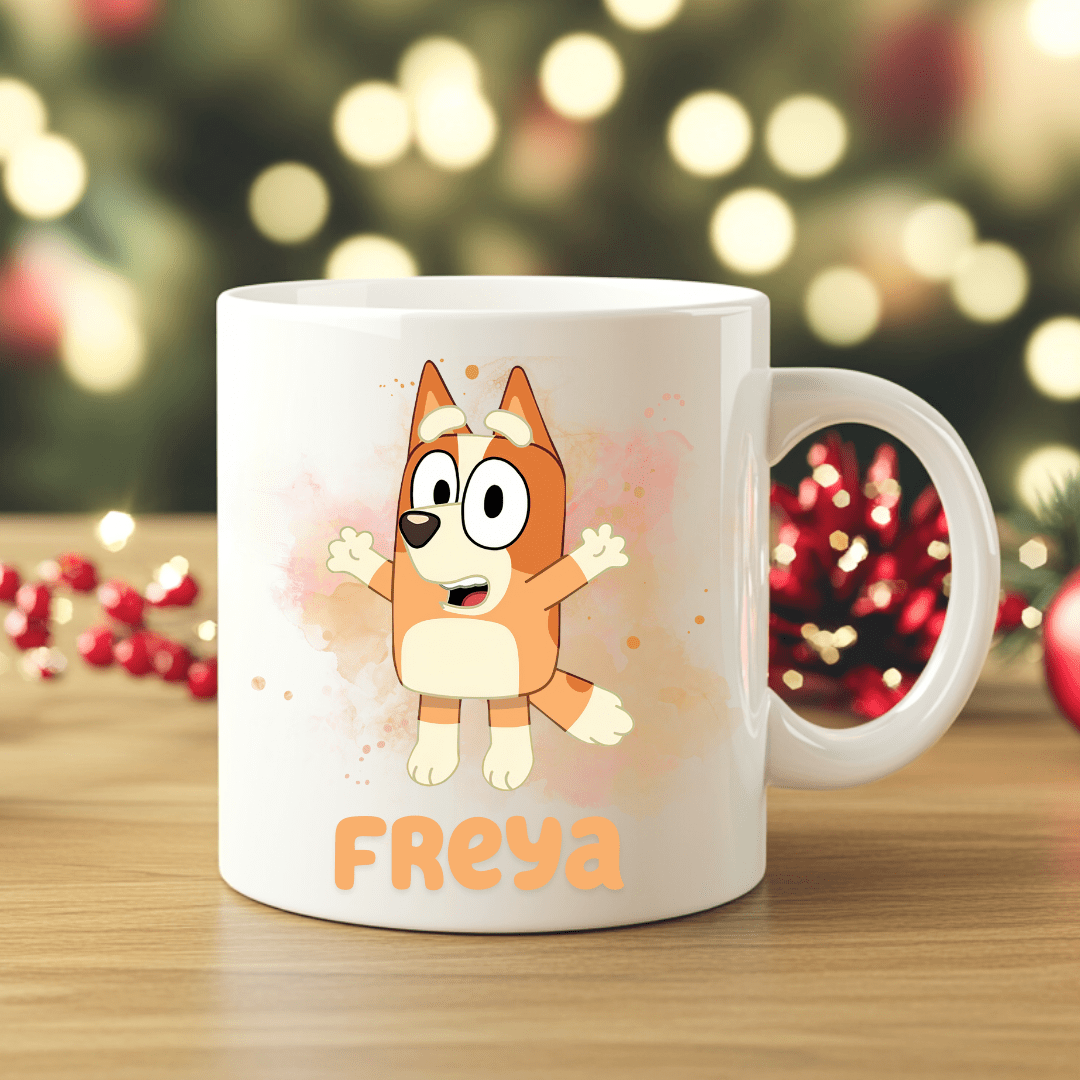 Personlig Bluey - mugg | Personlig mugg med namn - Fluflu Handgjorda Smycken & Design