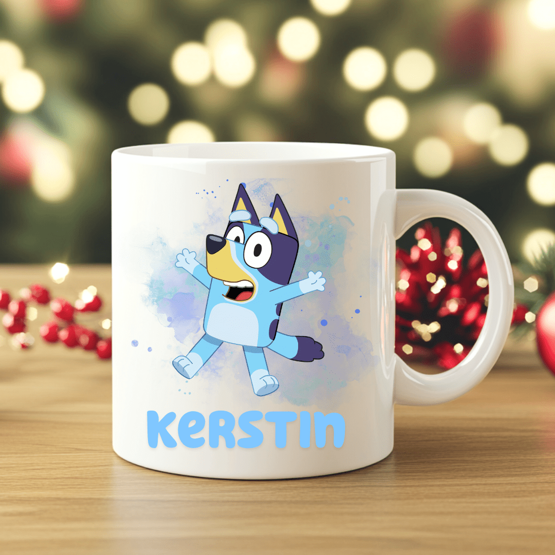 Personlig Bluey - mugg | Personlig mugg med namn - Fluflu Handgjorda Smycken & Design