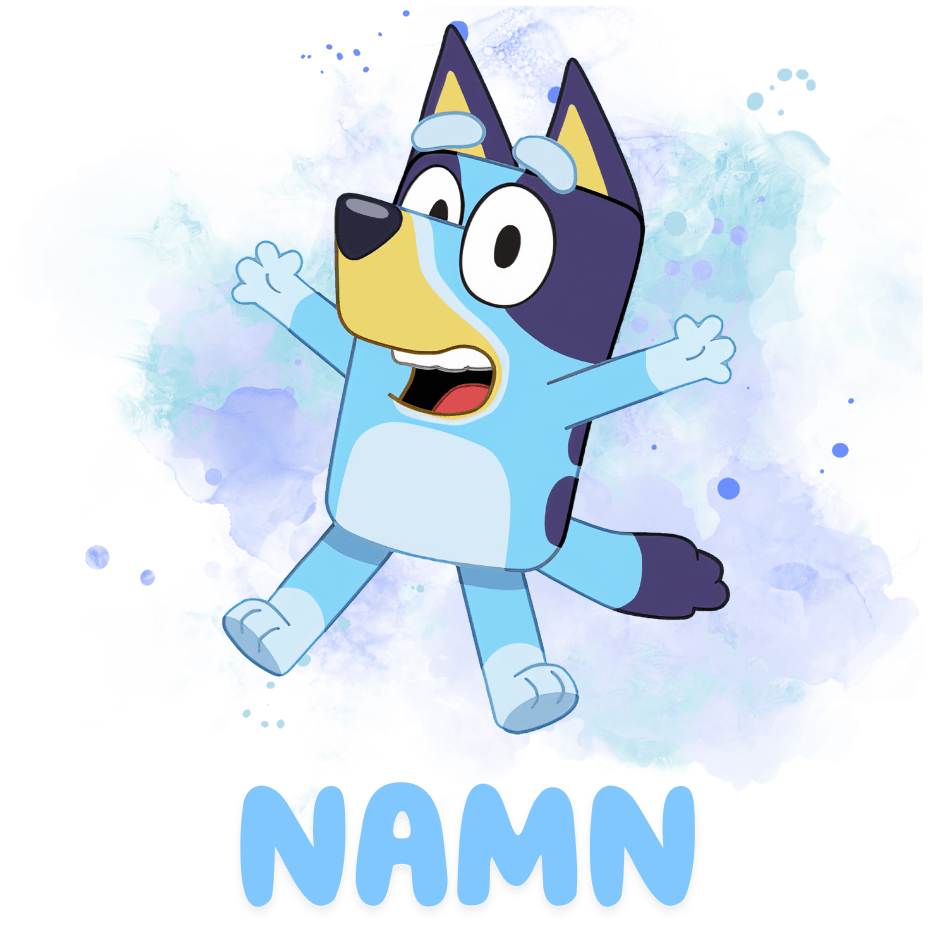 Personlig Bluey - mugg | Personlig mugg med namn - Fluflu Handgjorda Smycken & Design