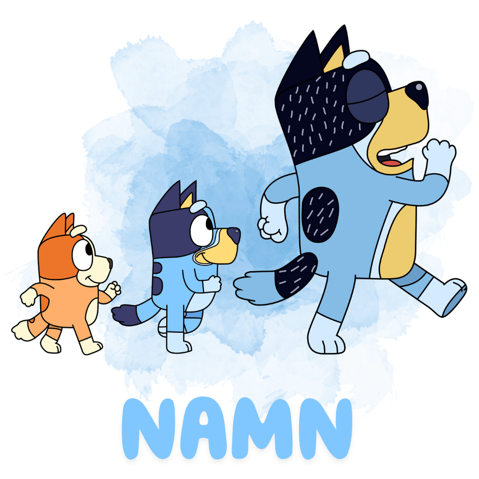 Personlig Bluey - mugg | Personlig mugg med namn - Fluflu Handgjorda Smycken & Design