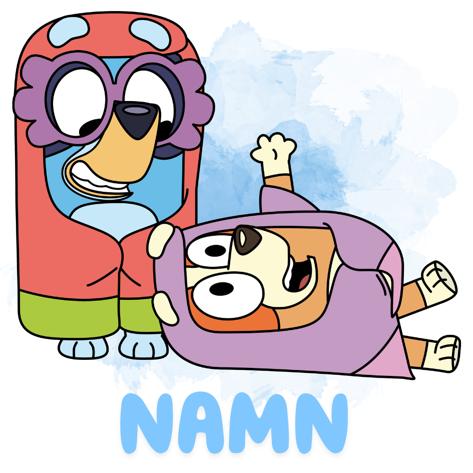 Personlig Bluey - mugg | Personlig mugg med namn - Fluflu Handgjorda Smycken & Design