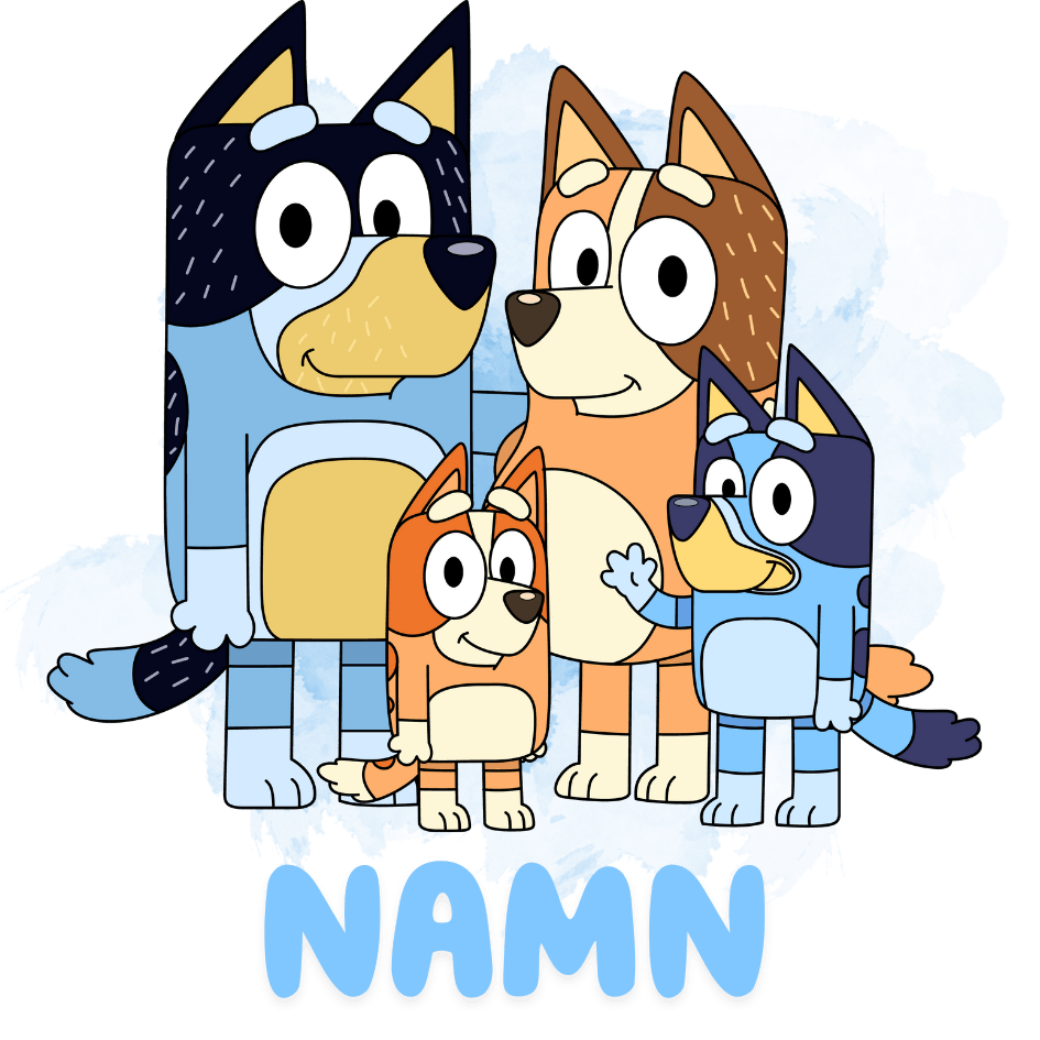 Personlig Bluey - mugg | Personlig mugg med namn - Fluflu Handgjorda Smycken & Design