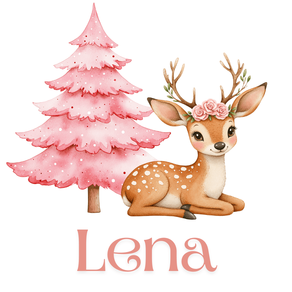 Pink Fairy Forest mugg | Personlig mugg med namn - Fluflu Handgjorda Smycken & Design