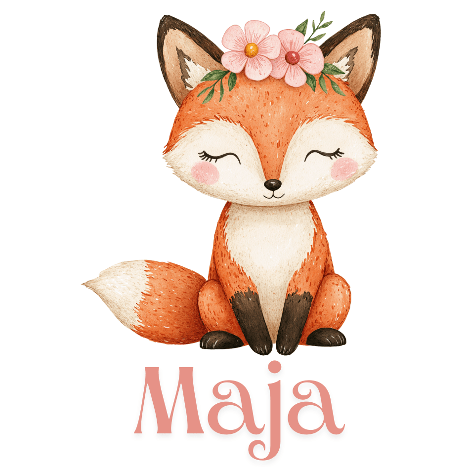 Pink Fairy Forest mugg | Personlig mugg med namn - Fluflu Handgjorda Smycken & Design