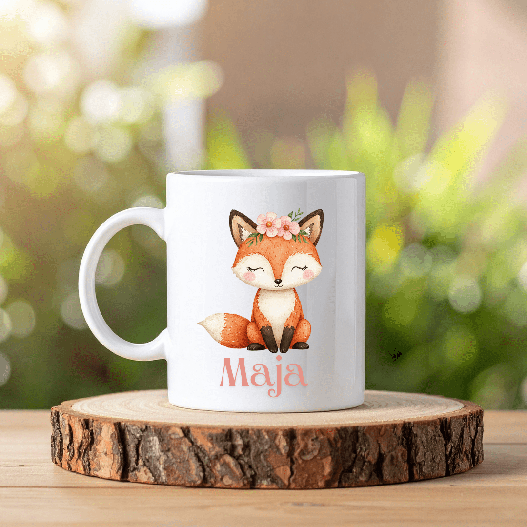 Pink Fairy Forest mugg | Personlig mugg med namn - Fluflu Handgjorda Smycken & Design