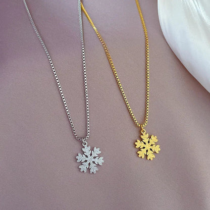 Skimrande snöflinga, halsband – Guld