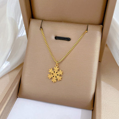 Skimrande snöflinga, halsband – Silver