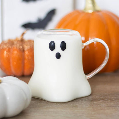 Spökformad Halloween - glas - Fluflu Handgjorda Smycken & Design
