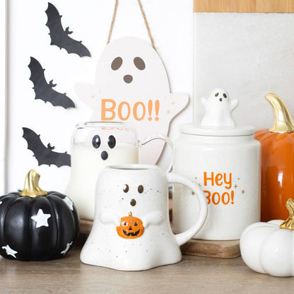 Spökformad Halloween - glas - Fluflu Handgjorda Smycken & Design