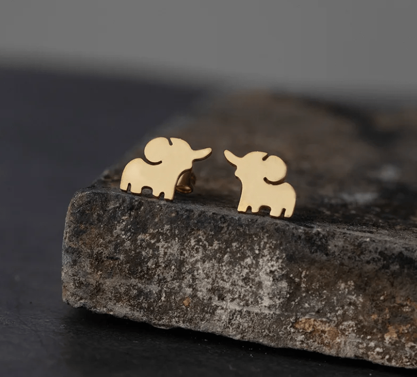 Stiftörhängen elefant - Fluflu Handgjorda Smycken & Design