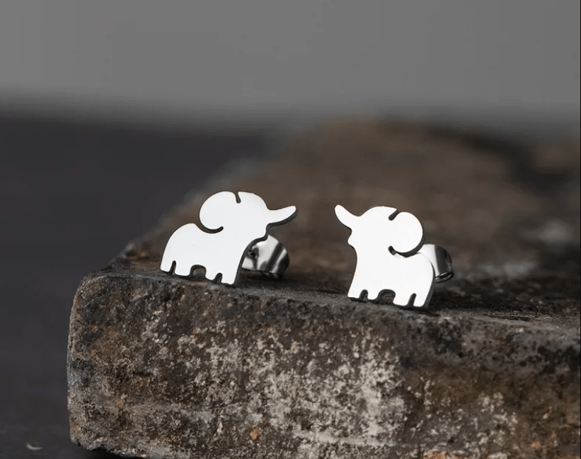 Stiftörhängen elefant - Fluflu Handgjorda Smycken & Design