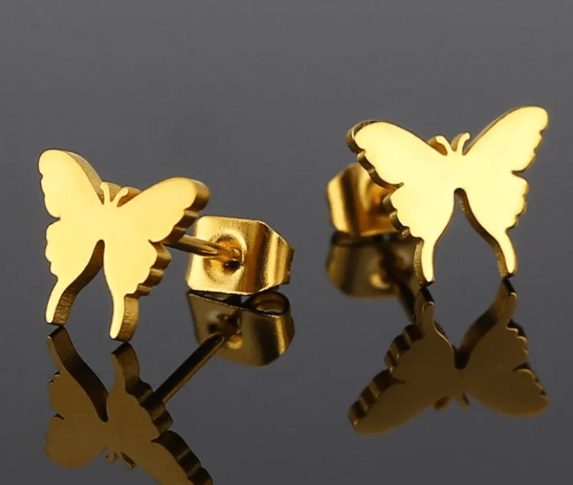 Stiftörhängen fjäril - Fluflu Handgjorda Smycken & Design