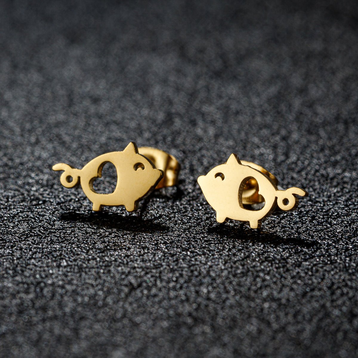 Stiftörhängen gris - Fluflu Handgjorda Smycken & Design