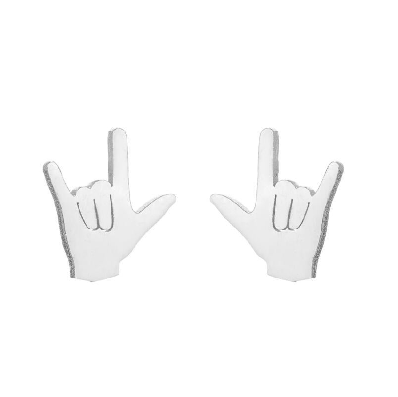 Stiftörhängen 'Jag älskar dig' - Fluflu Handgjorda Smycken & Design