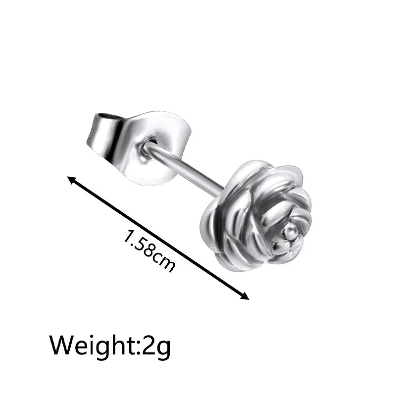 Stiftörhängen rosblomma - Fluflu Handgjorda Smycken & Design