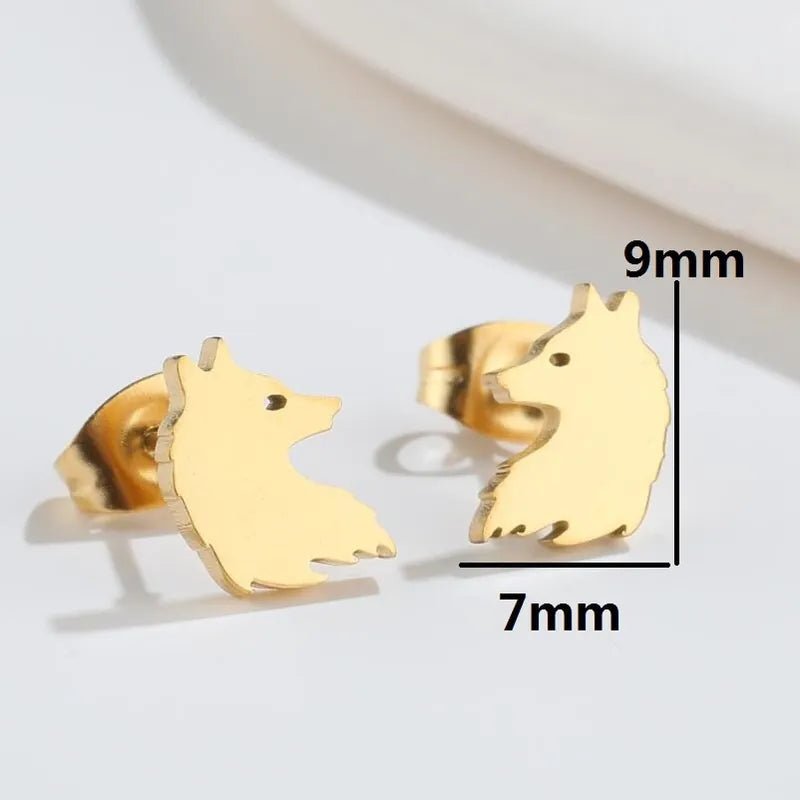 Stiftörhängen vargar - Fluflu Handgjorda Smycken & Design