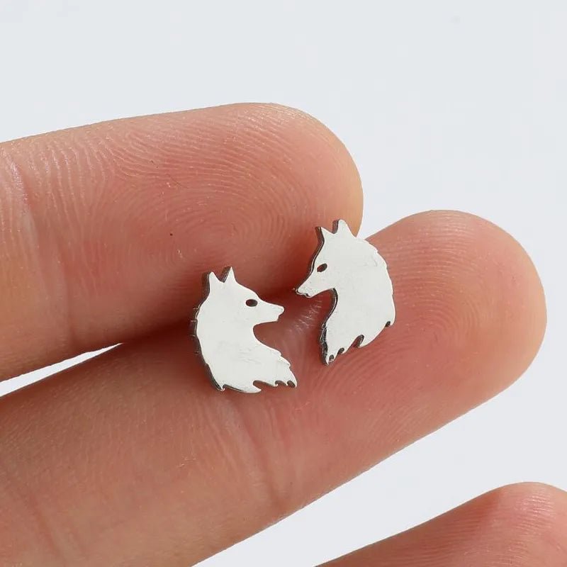 Stiftörhängen vargar - Fluflu Handgjorda Smycken & Design