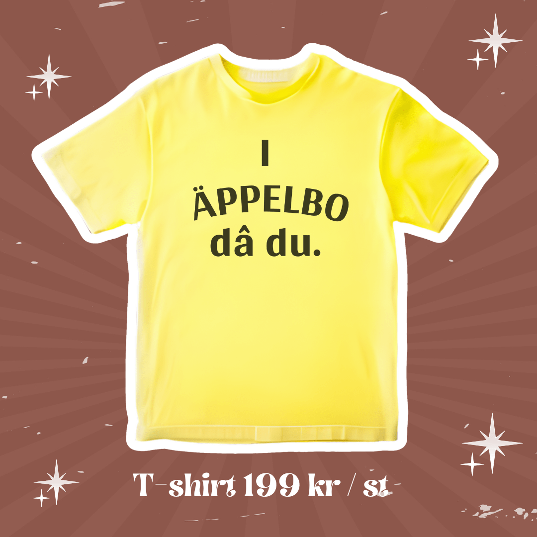 T-shirt "I Äppelbo dâ du" - Fluflu Handgjorda Smycken & Design