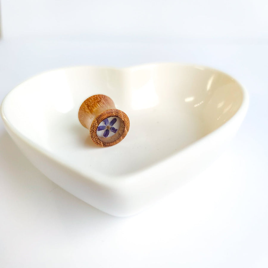 Trätunnel 12 mm med förgätmigej