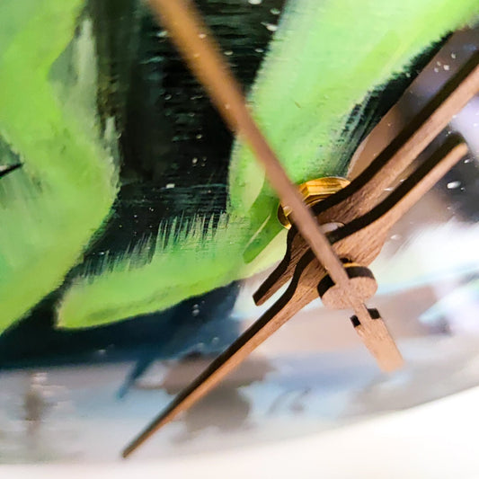 Väggklocka "Troll under norrsken" - Fluflu Handgjorda Smycken & Design