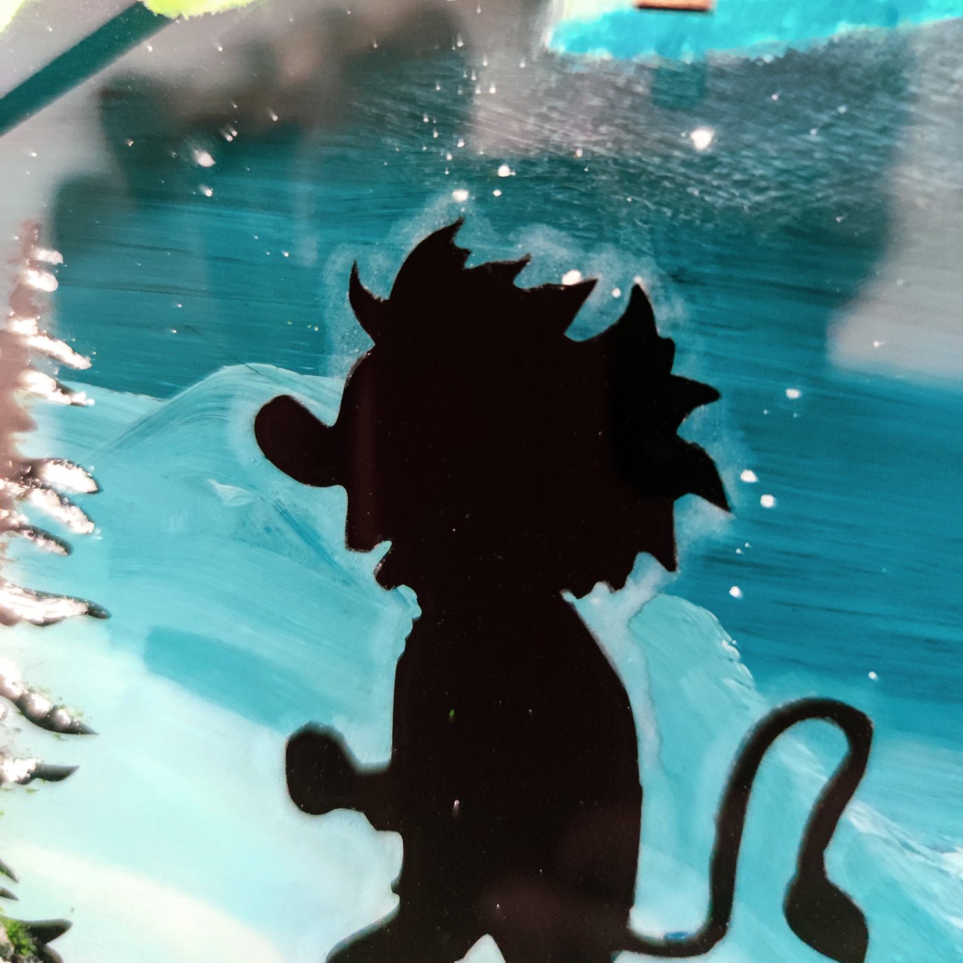 Väggklocka "Troll under norrsken" - Fluflu Handgjorda Smycken & Design