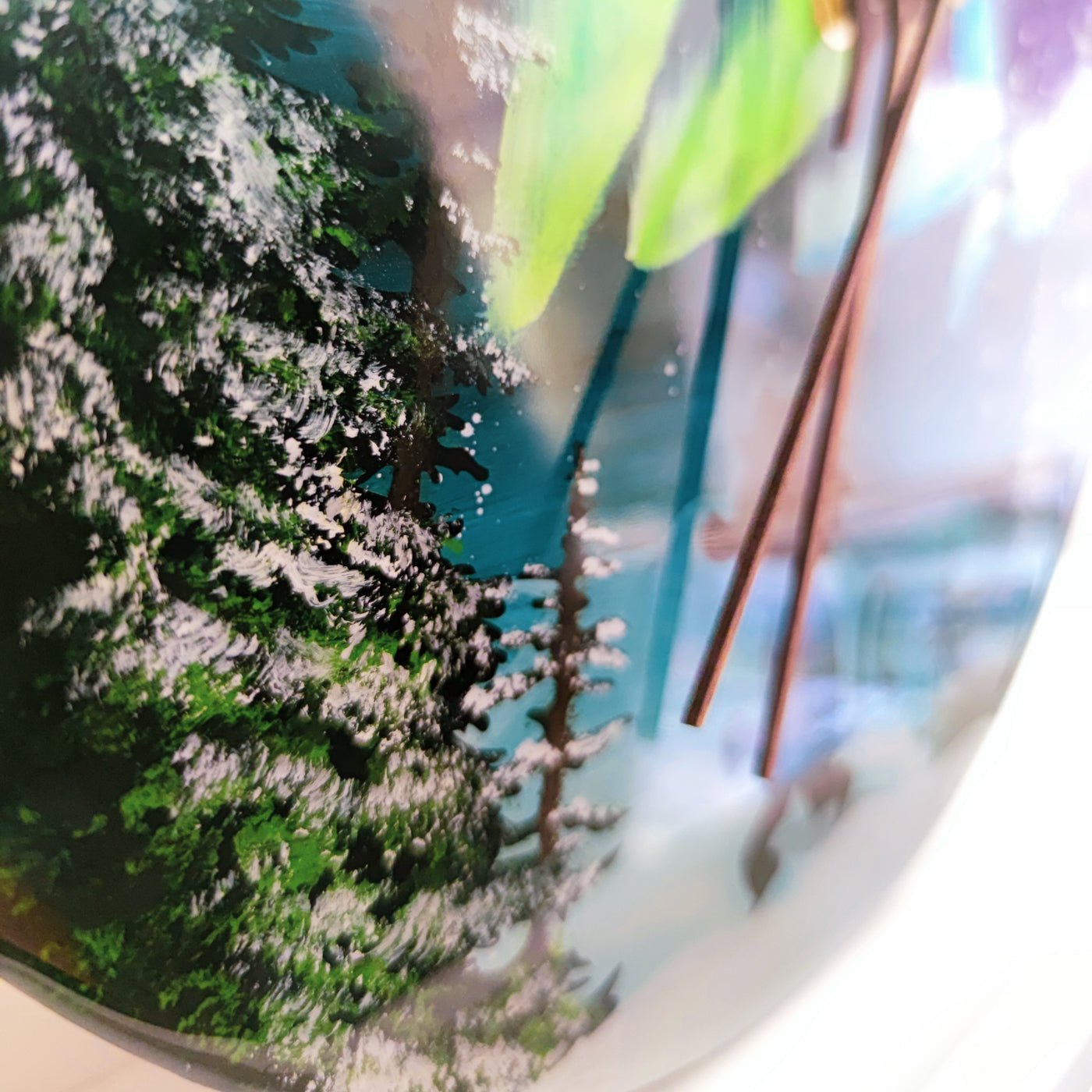 Väggklocka "Troll under norrsken" - Fluflu Handgjorda Smycken & Design