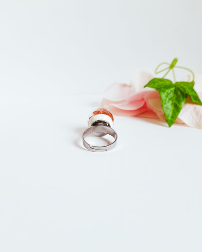 Ring pärla med ros – detaljbild 4