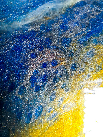 Blå dalahäst, väggdekoration - Fluflu Handgjorda Smycken & Design