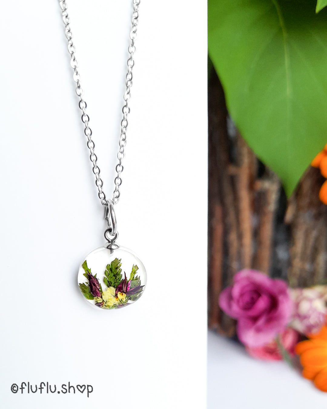 Herbarium, runt - Fluflu Handgjorda Smycken & Design