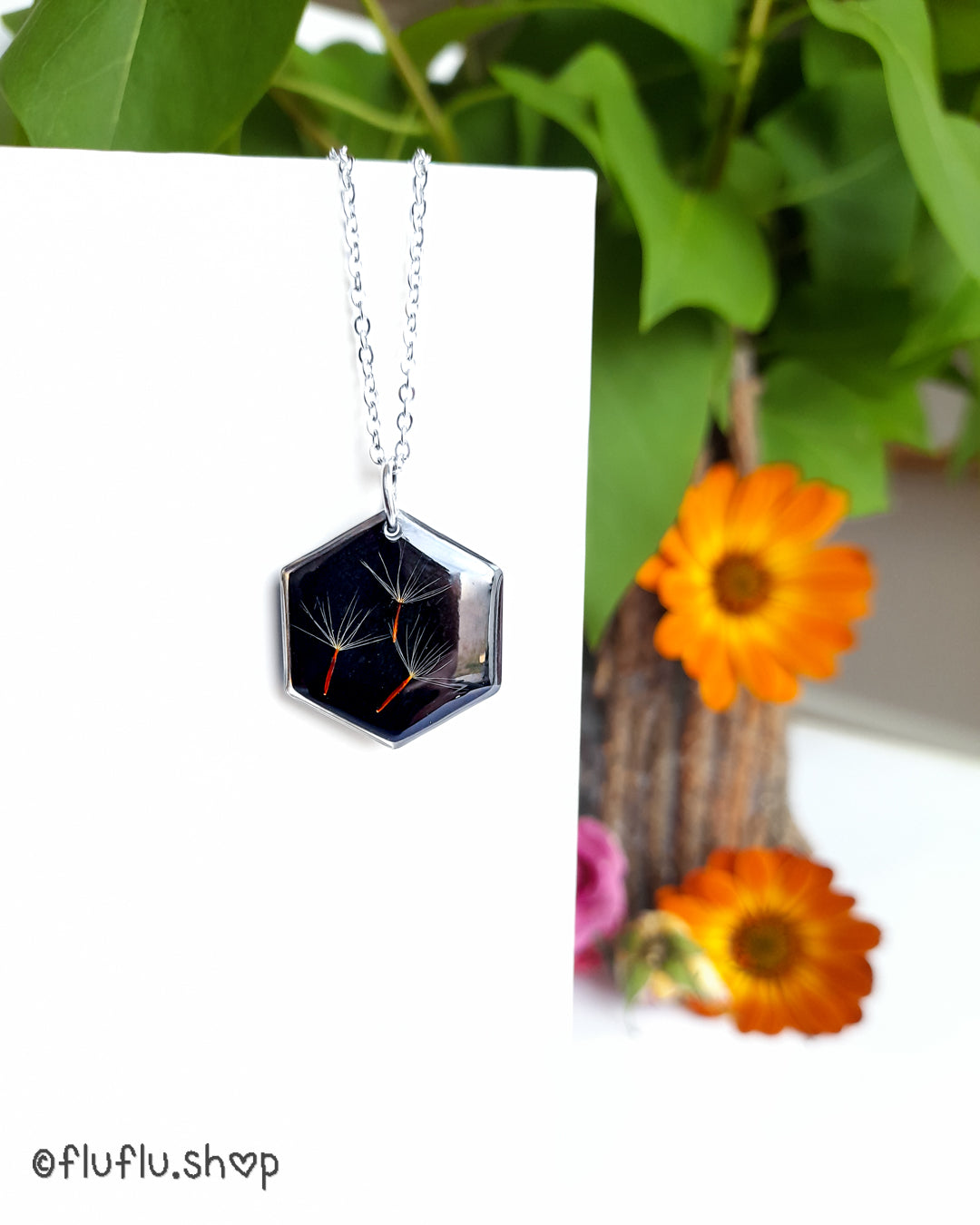 Fibblafrön, hexagon - Fluflu Handgjorda Smycken & Design