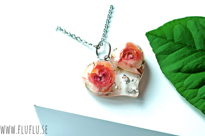 Hjärta med rosor, silver – detaljbild 4