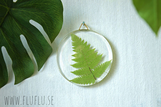 Ormbunke, liten naturtavla - Fluflu Handgjorda Smycken & Design
