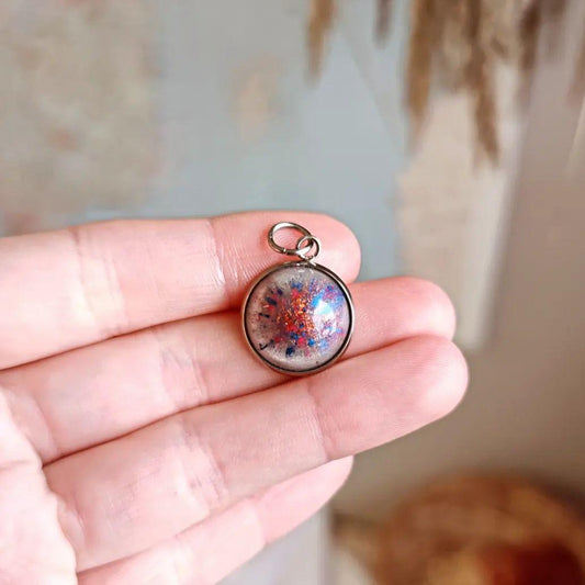 Fyrverkeri i cabochon, silver - Fluflu Handgjorda Smycken & Design