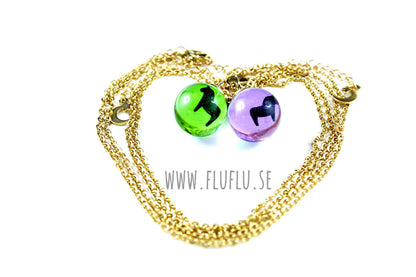 Dalahäst i pärla – Lila, Guld
