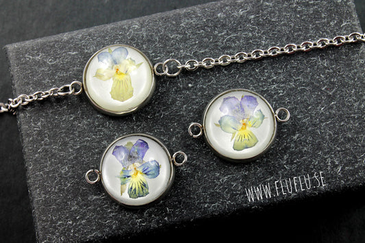 Viol i cabochon armband - Fluflu Handgjorda Smycken & Design