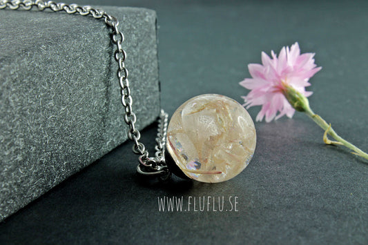Blåklint i pärla, silver - Fluflu Handgjorda Smycken & Design