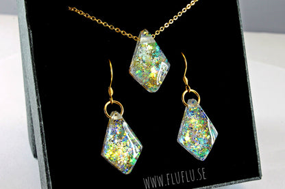 Glitterset, halsband & örhängen – detaljbild 3
