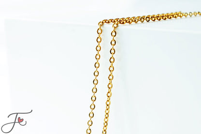 Kedja av rostfritt stål, standard – Silver, 60 cm + 6 cm förlängning