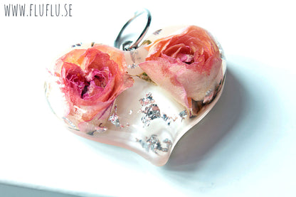 Hjärta med rosor, silver – detaljbild 6